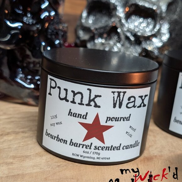 Punk Wax Bourbon Barrel Scented Candle - Picture 3 of 7